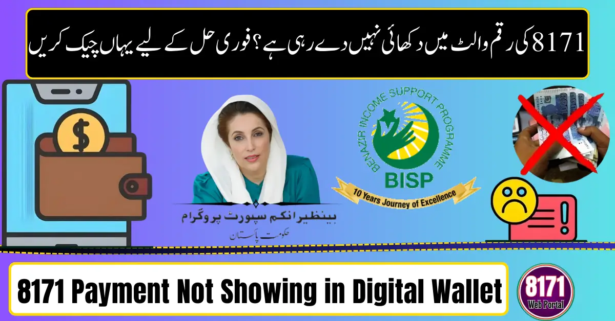 BISP 8171 Digital 8171 Payment Not Showing in Digital Wallet System